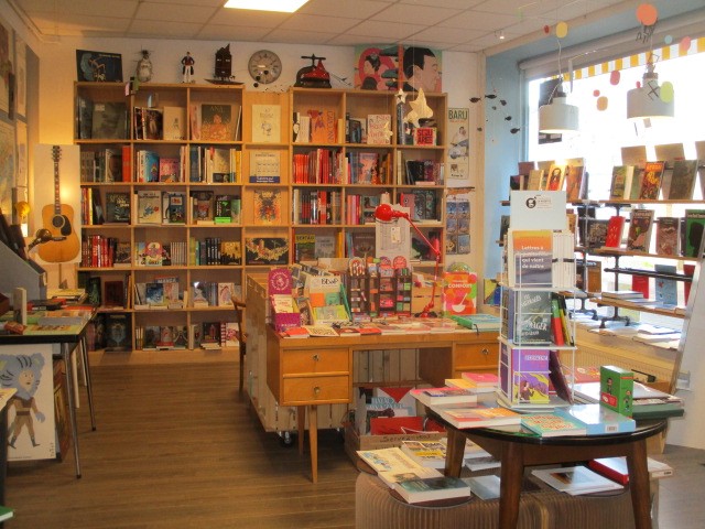 Photographie de l'intérieur de la librairie La Gozette