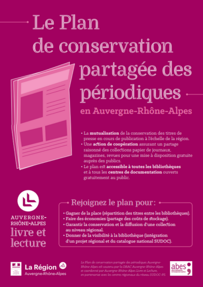 Page de garde du document "Le plan de conservation partagée des périodiques 2019"