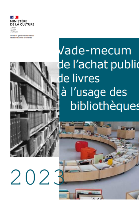 Page de garde du document "Vade-mecum de l'achat public de livres à l'usage des bibliothèques 2023"