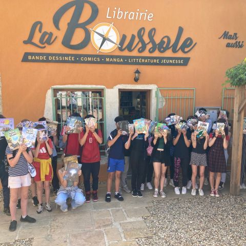 Une classe à la librairie La Boussole