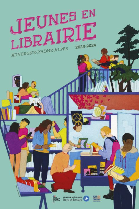 Affiche Jeunes en librairie 2023-2024