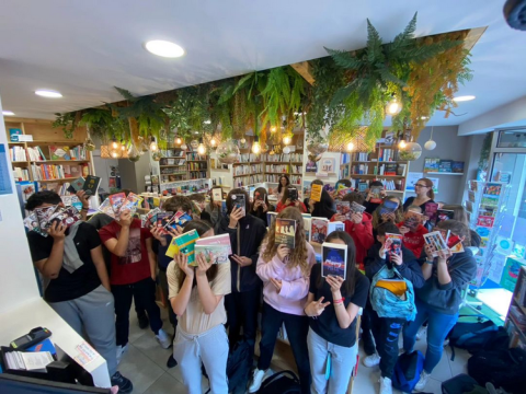 Une classe à la librairie Jardin des Lettres