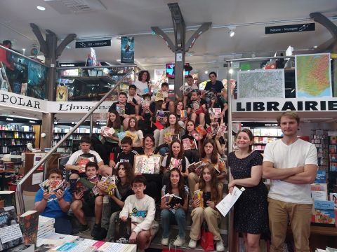 Une classe à la librairie Montbarbon